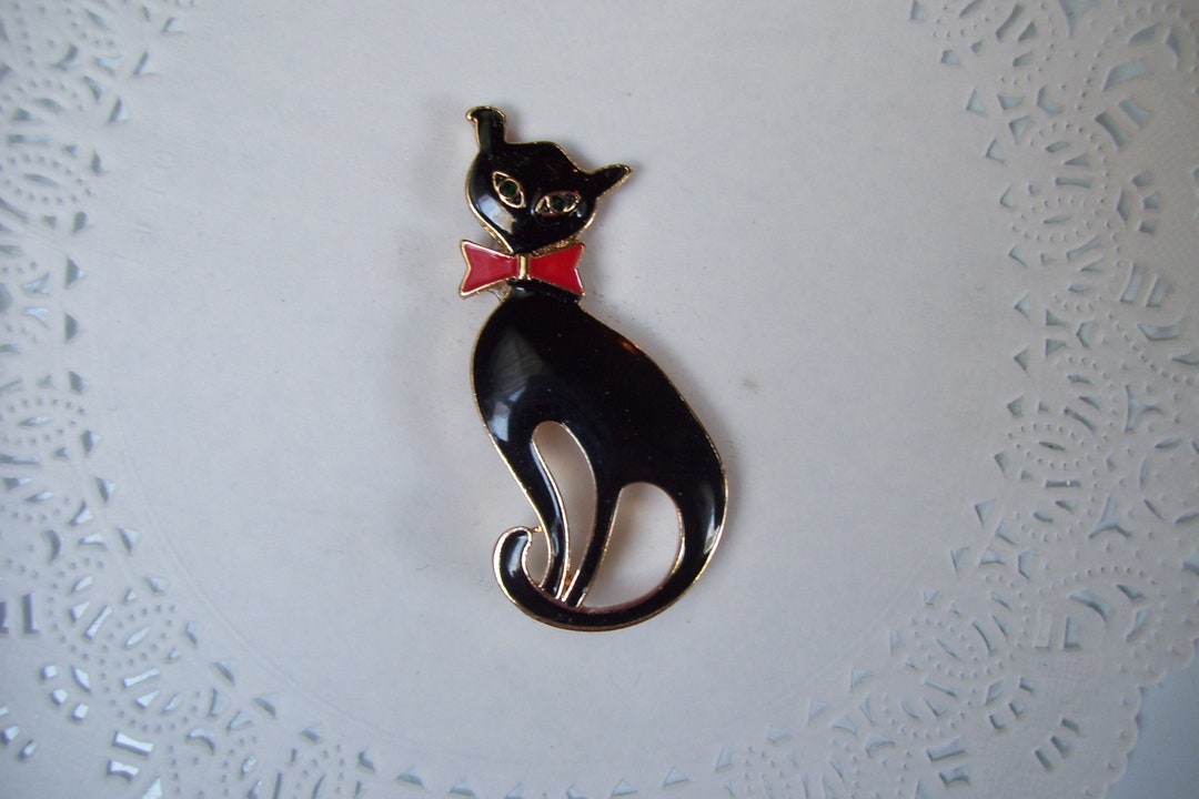 Cat Black Cat Refrigerator Etsy