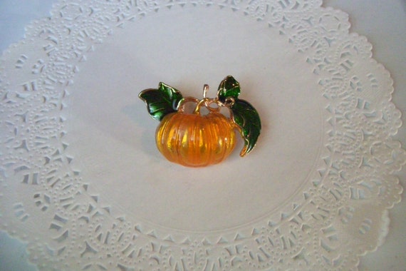 Pumpkin brooch - Fall brooch - fall jewelry - pum… - image 4