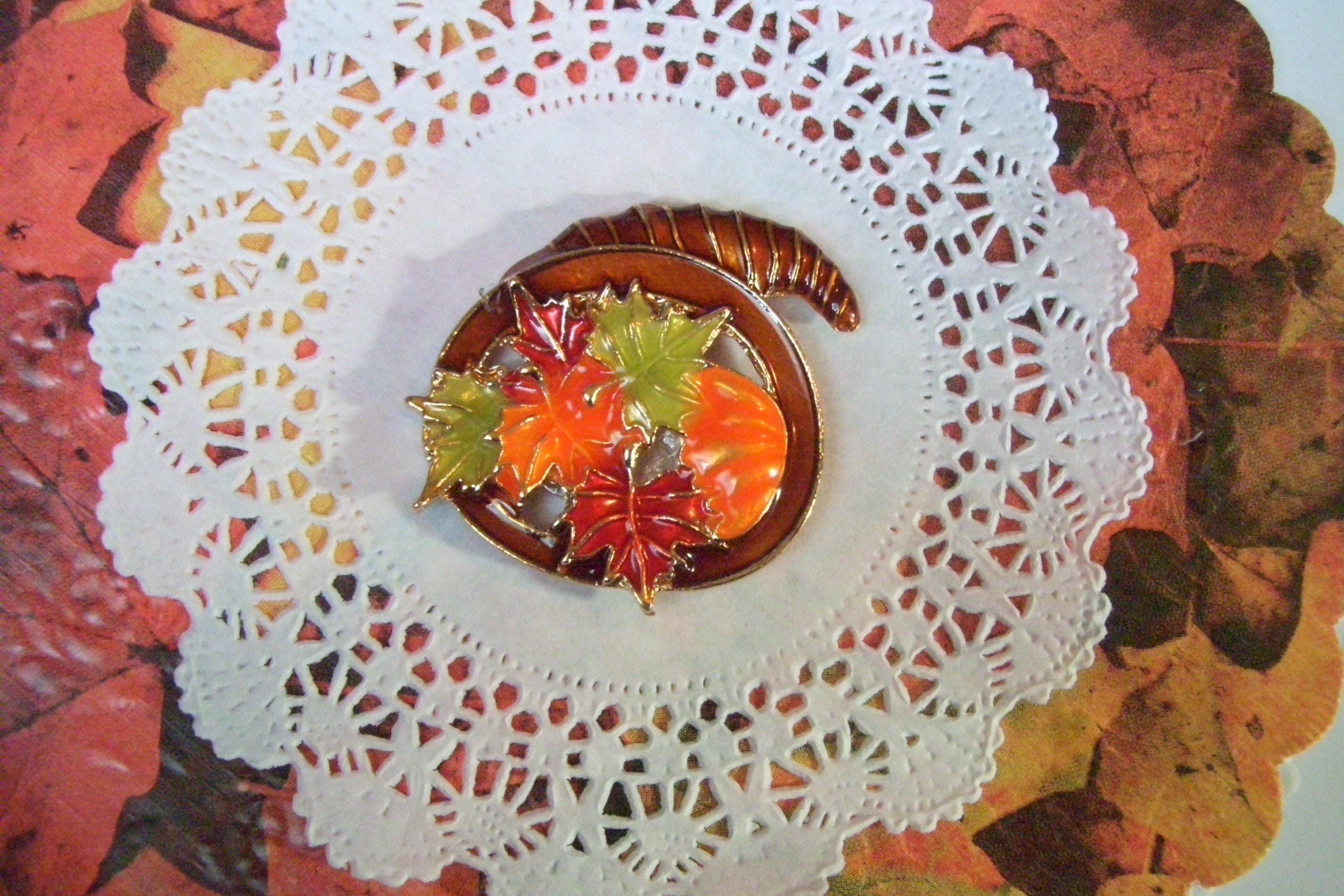 Repurposed Cornucopia Cornucopia Magnet - Fall Magnet - Thanksgiving Magnet - Repurosed ...