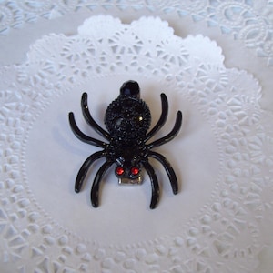 Spider hair clip - black spider hair clip - repurposed jewelry - goth hair clip - friend gift - goth accessories
