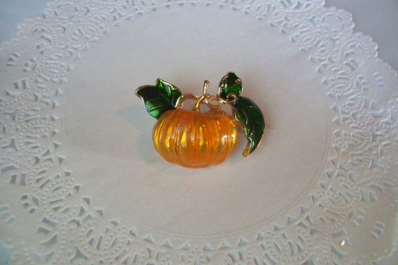 Pumpkin brooch - Fall brooch - fall jewelry - pum… - image 2