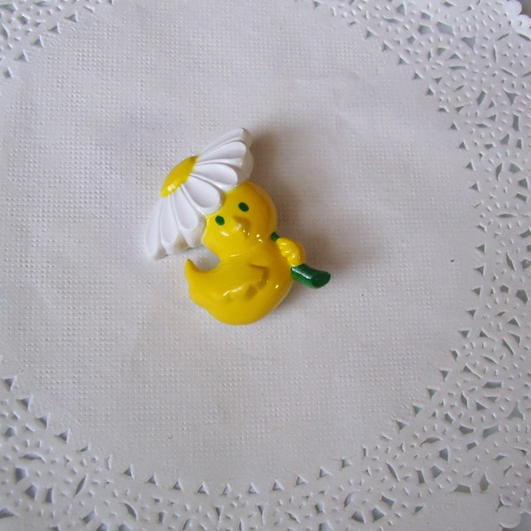 Avon duck pin - Avon Easter pin - vintage duck pin - daisy pin - daisy and duck pin