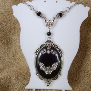 Bat necklace - bat pendant - goth necklace - goth jewelry - Halloween jewelry