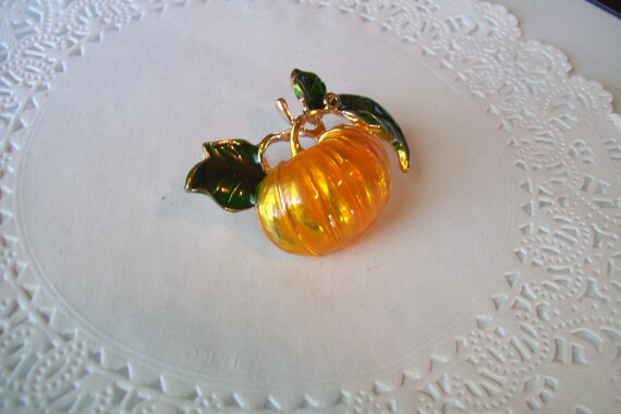 Pumpkin brooch - Fall brooch - fall jewelry - pum… - image 6