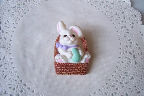 Easter bunny pin - Easter rabbit pin - Hallmark E… - image 1