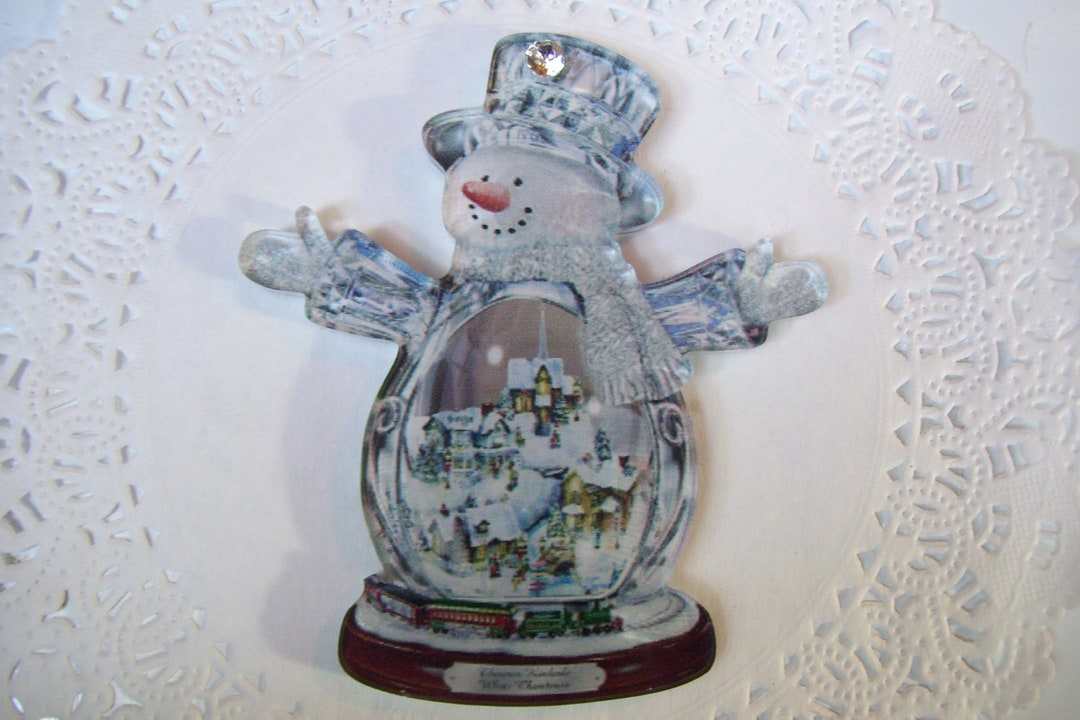 Snowman Magnet Snow Globe Magnet Thomas Kincaid Snowman Magnet ...