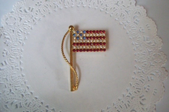 Flag pin - US flag pin - American Flag pin - jewe… - image 4