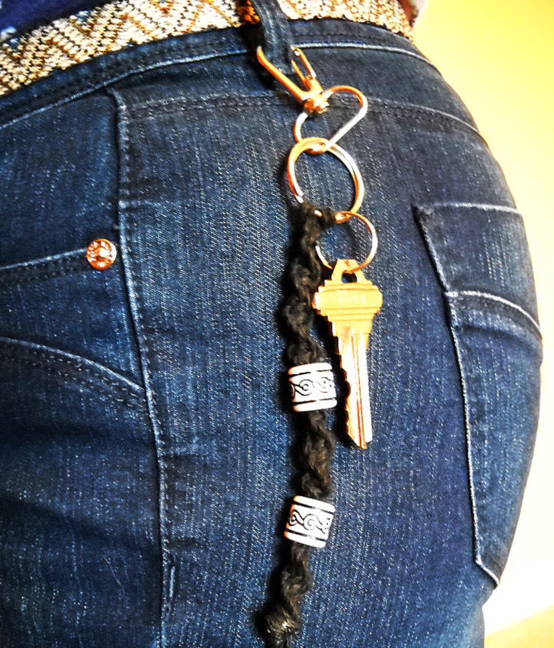 Key Chain Macrame' in Your Choice of Color for Purse or Belt Loop With ...
