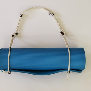 Yoga Mat Strap Macrame&#39;   Yoga  Mat Carrier   Travel Strap For Yoga Mat  Beach Blanket Carrier