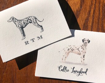 Free Shipping Dalmatian Puppy Dog Fine Art Notecards