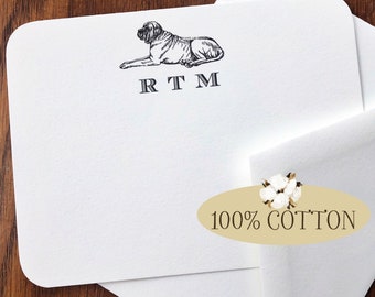 Personalized English Mastiff Note Cards