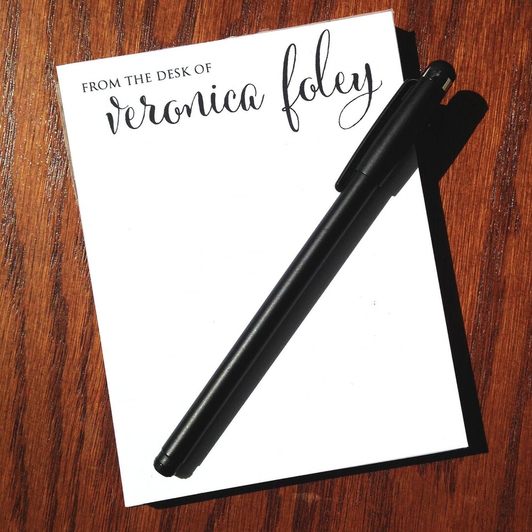 100% Cotton Personalized From the Desk of Note Pad for Women - Etsy