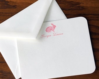 Bunny Baby Thank You cards 100% Cotton