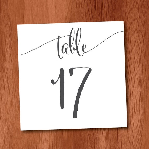 DIY Table Numbers for Large Wedding 140 Instant Download Etsy
