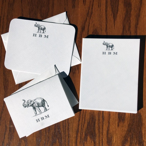 Animal-themed stationery samples