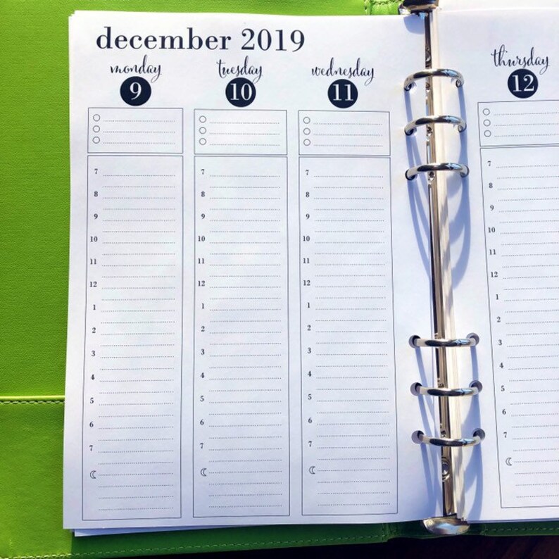 A5 Planner Inserts Weekly 2023 Planner Printed A5 Weekly Etsy