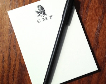 Favorite animal or Snowy Owl personalized notepad