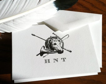 Quiet Luxury Personalized Horse Stationery for Foxhunting