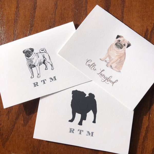 Personalized Pug Cards