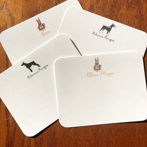 Note Pincher Personalized Doberman Pinscher Note Cards - Etsy
