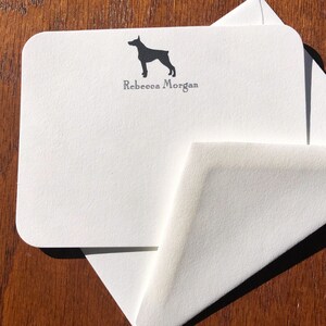 Note Pincher Personalized Doberman Pinscher Note Cards - Etsy