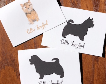 Personalized Norfolk Norwich Terrier Cards