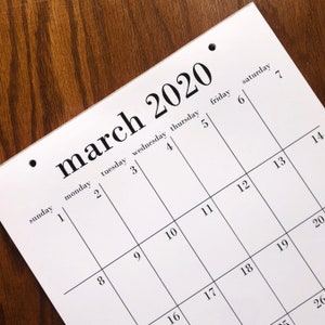 8.5x11 wall calendar 2022 - 2023 with option to add magnet