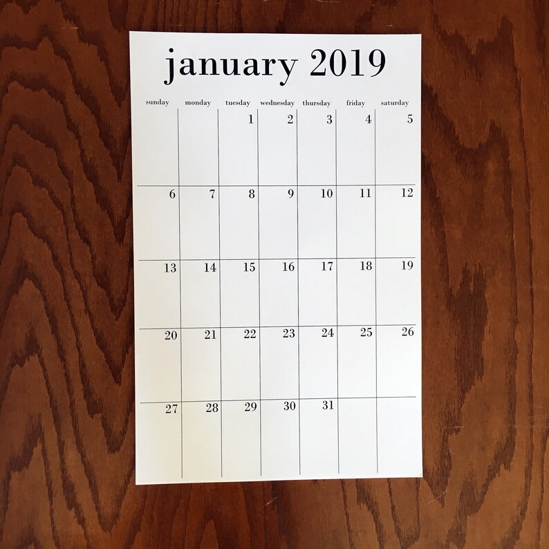 2020 2021 wall calendar 11x17 with option to add magnet | Etsy
