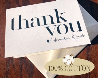 Modern Bridal Shower Thank You Card Set