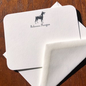 Note Pincher Personalized Doberman Pinscher Note Cards - Etsy