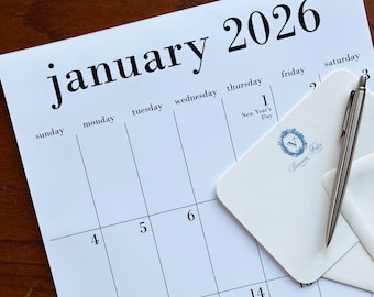 2027 Calendar | Large 11x17 Wall or Fridge Calendar with Magnet Option