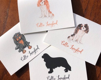 Personalized Cavalier King Charles Spaniel Note Cards