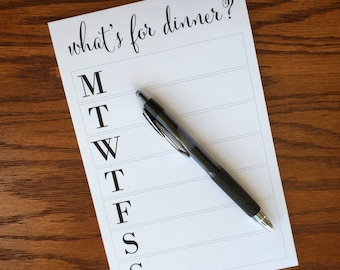 What's for Dinner? Meal Planner Notepad