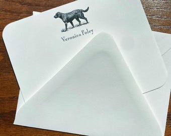 Personalized Black or Yellow Labrador Retriever Cards or Note Pads