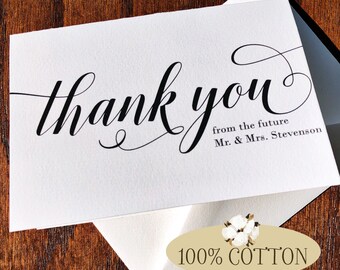 Thank You from the New or Future Mr. and Mrs. Bridal Shower Cards