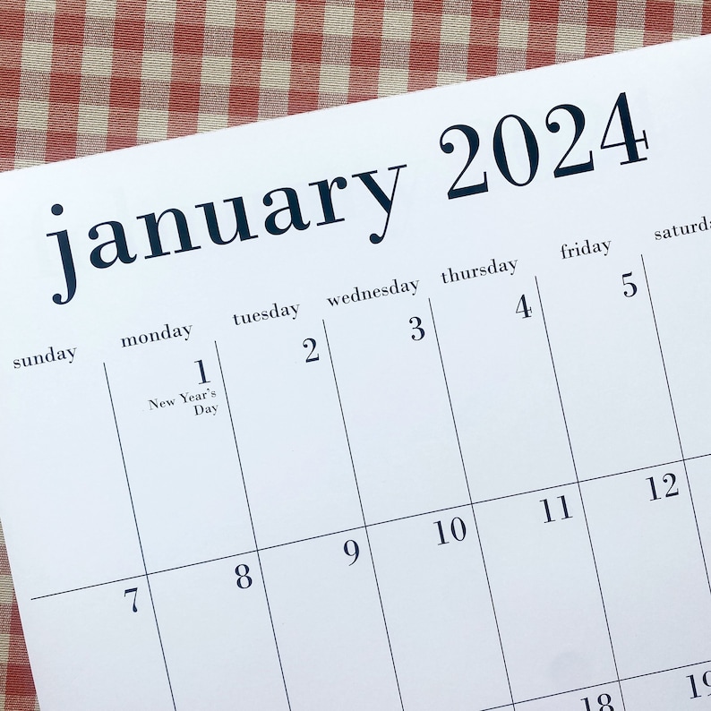 2024 calendar through June 2025 11x17 for wall or fridge image 1