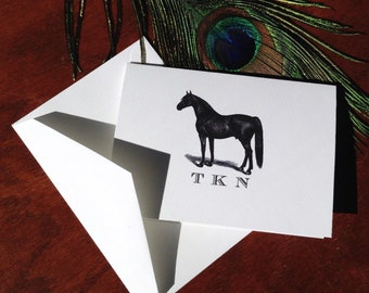 Personalized Horse Stationery with Warmblood
