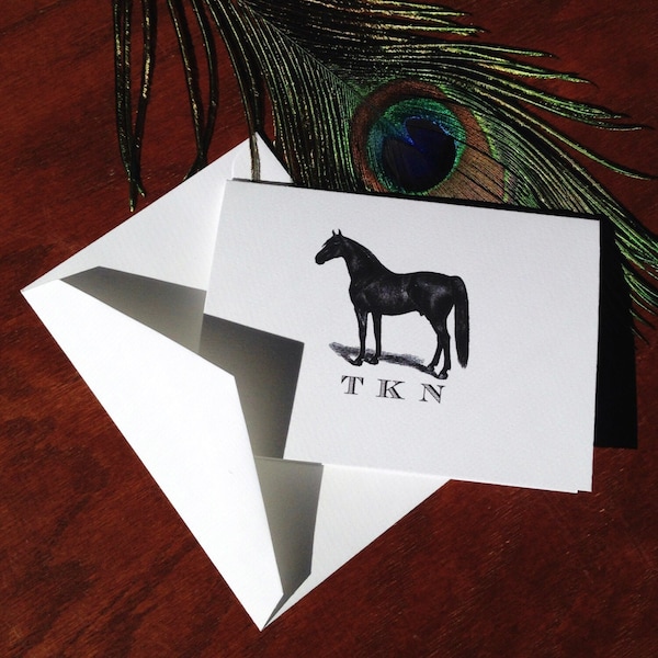 Personalized Horse Stationery with Warmblood