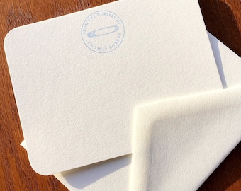 From the nursery of Stationery with safety pin