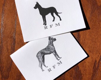 Personalized Great Dane Note Cards