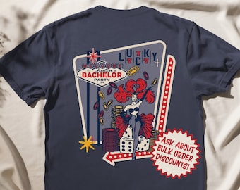 Customizable Vegas Bachelor Party Graphic Tee: Engagement Gift