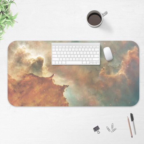 Aesthetic Rose Gold Cute Stars Desk Mat Extra Large Desk Mat Etsy