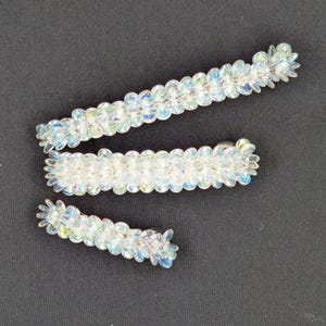 Hair Barrette in Crystal AB on a French clip, Fan Out Collection ~ 3 Sizes to choose from