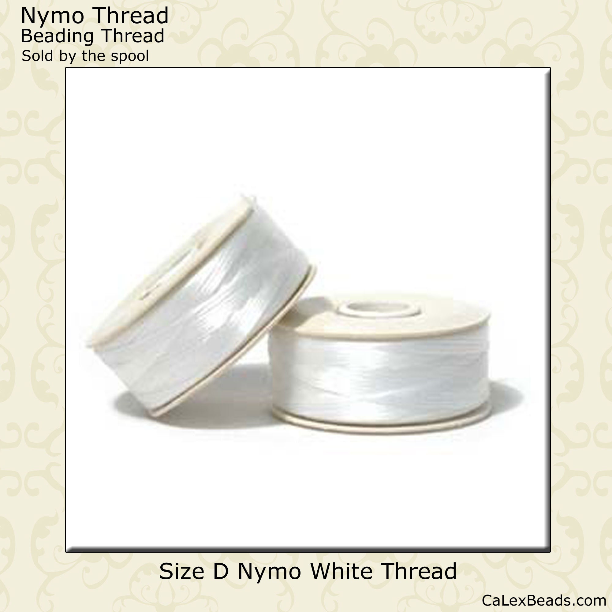 Nymo Beading Thread Size D Sand Ash 43915 (2 bobbins) Size D Waxed