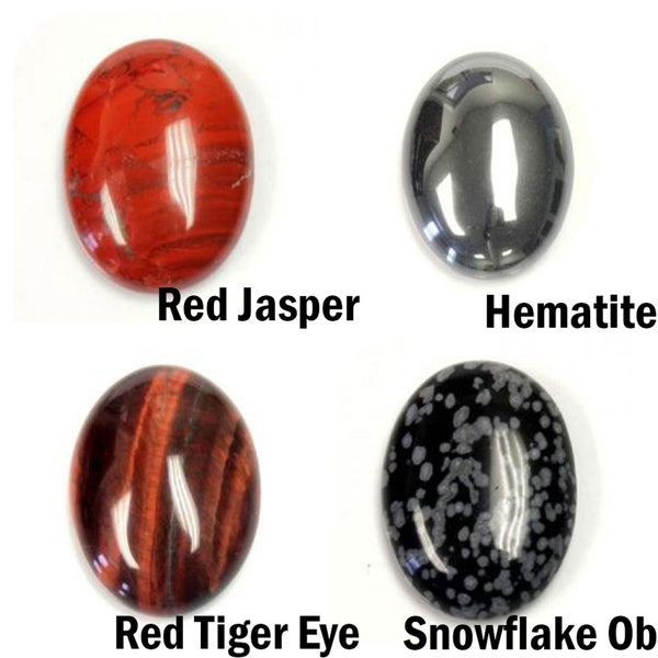 Cabochon Gemstones, 30x22mm Oval Cabs in 23 different types of gemstone.