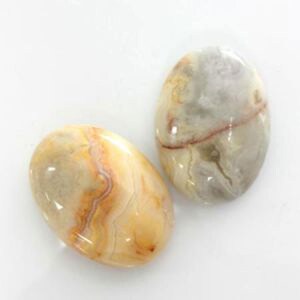 Cabochon Gemstones, 25x18mm Oval Cabs in 13 different types of gemstone. 3 per pkg. Mexican Crazy (3)