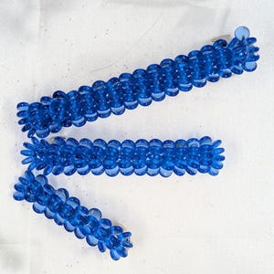 Barrette Hair Accessory in Sapphire Blue on a French clip, Fan Out Collection ~ 3 Sizes to choose from