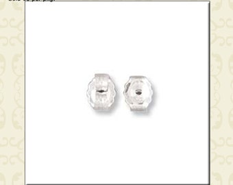 925 Sterling Silber Ohrring Kupplungen, Ohrring zurück, Ohrring Muttern, verkauft 10 Kupplungen pro pkg. und in 4mm oder 5mm Größen erhältlich.