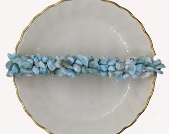 Hair Barrette in Larimar, Large 4 inch French clip ~ Rock Candy Collection