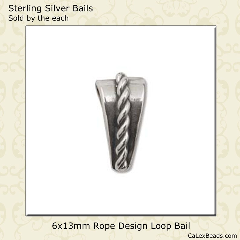 925 Sterling Silver Bails for Pendants in Jewelry Making. Etsy